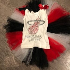 Baby Girl Miami Heat Shirt & Tutu